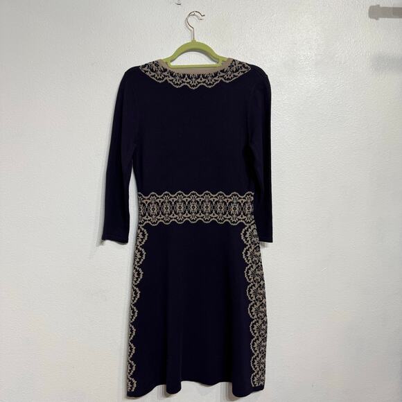 Nine West Purple Mini Sweater Dress Sz MP - Picture 9 of 11